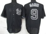 New York Yankees #9 Roger Maris Black Fashion Stitched Jersey