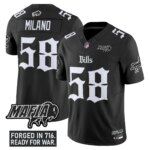 Matt Milano #58 Buffalo Bills BUF 'Gothic Cold Front Edition' Vapor Limited Jersey V2 - All Stitched