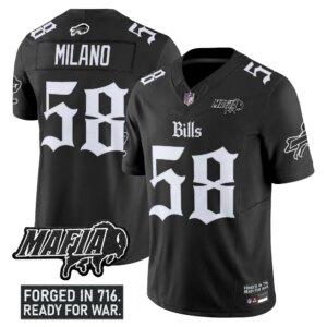 Matt Milano #58 Buffalo Bills BUF 'Gothic Cold Front Edition' Vapor Limited Jersey V2 - All Stitched