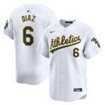 Men's Oakland Athletics  Diaz  White Home Limited Player Jersey