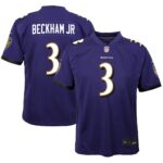 Odell Beckham Jr. Baltimore Ravens  Youth Game Jersey - Purple