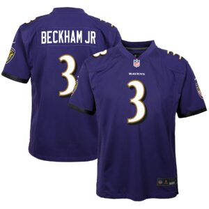 Odell Beckham Jr. Baltimore Ravens  Youth Game Jersey - Purple