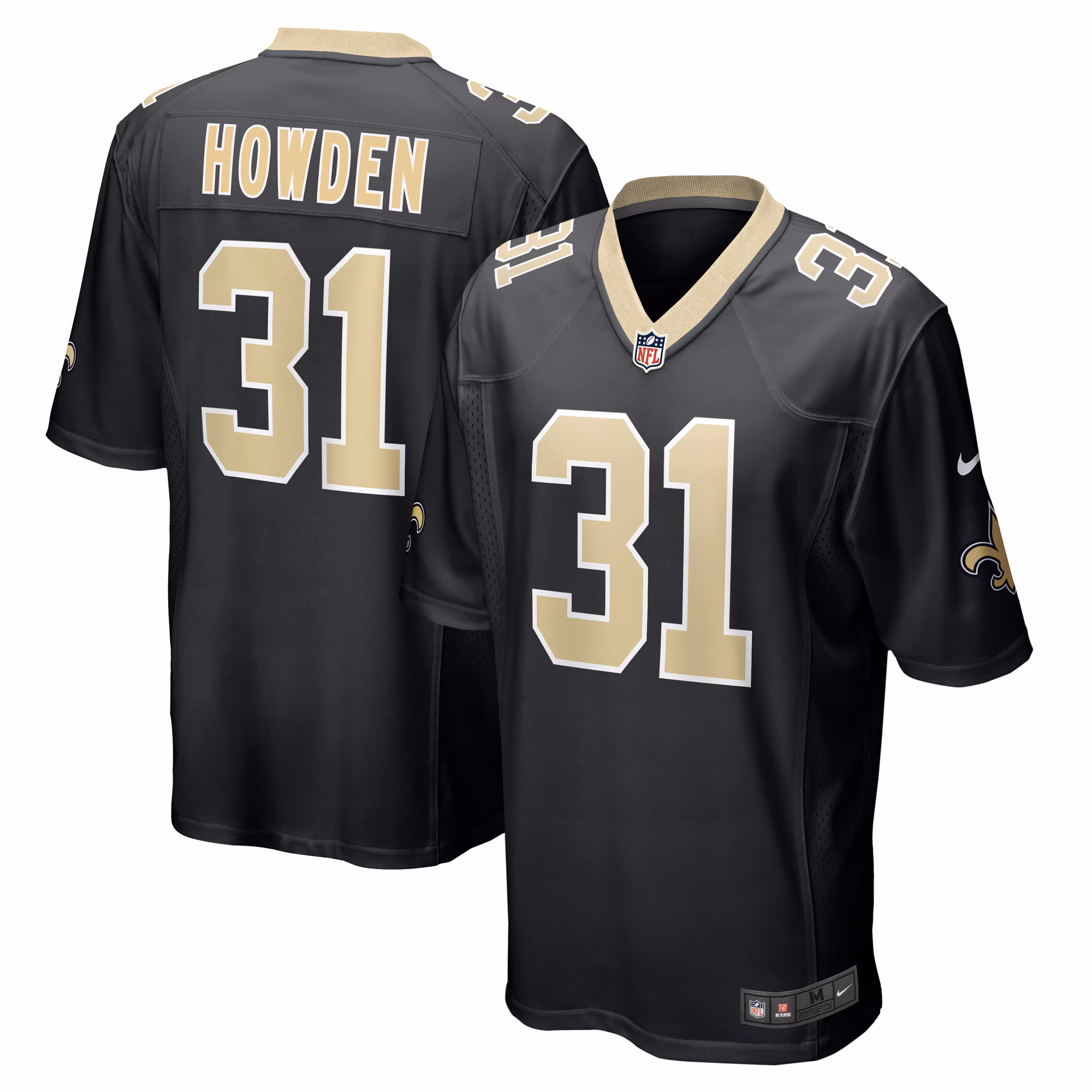 Howden New Orleans Saints Team Game Jersey -  Black