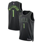 Unisex New Orleans Pelicans Zion Williamson  Black 2023/24 Swingman Jersey - City Edition