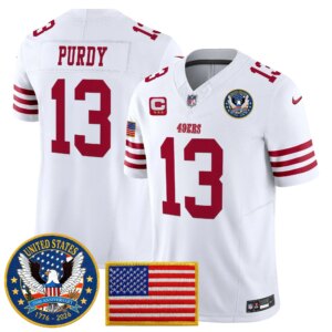 Brock Purdy #13 San Francisco 49ers United States 250th Anniversary Patch Vapor Limited Jersey - All Stitched