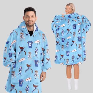 Pattern J.A 17 Buffalo Football Unisex Blanket Hoodie