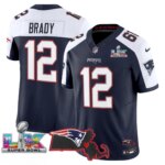 Tom Brady #12 New England Patriots Super Bowl LX Patch Vapor Limited Game Jersey - All Stitched