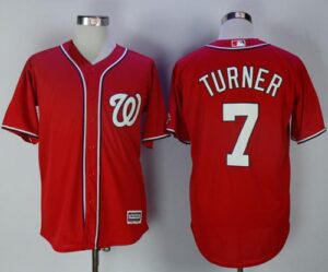 Washington Nationals #7 Trea Turner Red New Cool Base Stitched Jersey