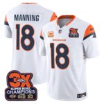 Peyton Manning Denver Broncos-Time Champions Patch Vapor Limited Jersey - All Stitched