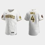 Men's San Diego Padres #4 Blake Snell Motorola Patch White Flex Base Jersey