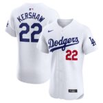 Men's Los Angeles Dodgers Clayton Kershaw  White Home Elite Player Jersey