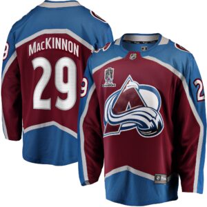 Nathan MacKinnon Colorado Avalanche 2022 Stanley Cup Champions Breakaway Patch Player Jersey - Burgundy