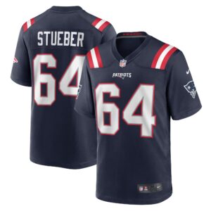 Andrew Stueber New England Patriots  Game Player Jersey - Navy