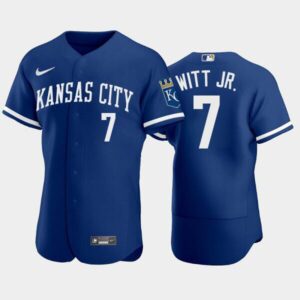 Men's Kansas City Royals #7 Bobby Witt Jr. 2022 Blue Jersey