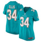 Tino Ellis Miami Dolphins Women's Home Game Player Jersey - Aqua