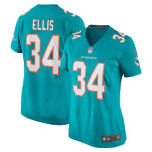 Tino Ellis Miami Dolphins Women's Home Game Player Jersey - Aqua