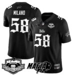 Matt Milano #58 Buffalo Bills BUF Mafia Gothic Vapor Limited Jersey - Farewell Highmark Patch - All Stitched