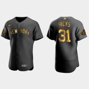 Men's New York Yankees #31 Aaron Hicks 2022 All-Star Game Flex Base Jersey - Black