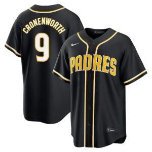 Jake Cronenworth #9 San Diego Padres Fashion Replica Out Jersey - Black