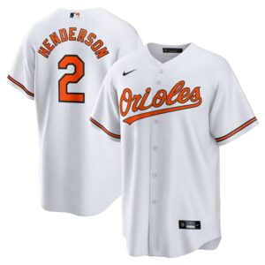 Baltimore Orioles Gunnar Henderson #2 White Home Replica Player Jersey