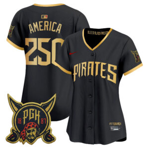 Women's America #250 Pittsburgh Pirates 2026 City Connect Vapor Premier Limited Jersey - Black