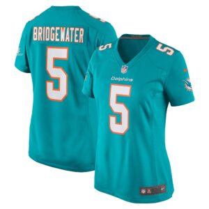 Teddy Bridgewater Miami Dolphins  Women's Game Jersey - Aqua
