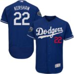 Los Angeles Dodgers #22 Clayton Kershaw Blue Flexbase Collection 2018 World Series Stitched Jersey