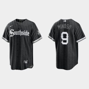 Men's Chicago White Sox #9 Minnie Minoso Black 2021 City Connect Cool Base Jersey