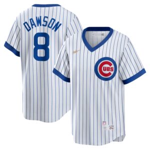 Men's Chicago Cubs Andre Dawson  White Home Cooperstown Collection Player Jersey