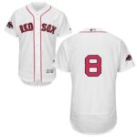 Boston Red Sox #8 Carl Yastrzemski White Flexbase Collection 2018 World Series Champions Stitched Jersey