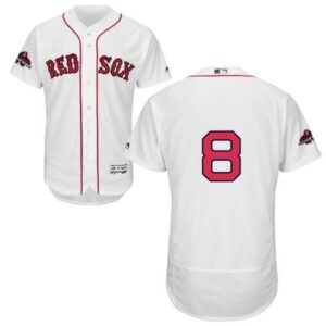 Boston Red Sox #8 Carl Yastrzemski White Flexbase Collection 2018 World Series Champions Stitched Jersey