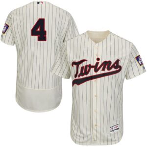 Minnesota Twins #4 Paul Molitor Cream Strip Flexbase Collection Stitched Jersey