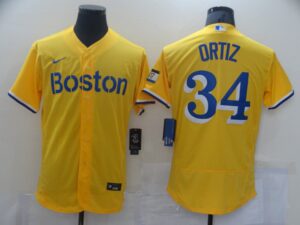 Men's  Boston Red Sox #34 David Ortiz 2021 City Connect Player Flex Base Jersey
