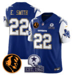 Emmitt Smith # 22 Dallas Cowboys Vapor Limited Gold Jersey - John Madden Patch - All Stitched