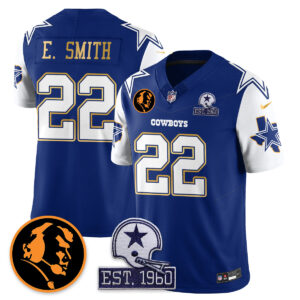 Emmitt Smith # 22 Dallas Cowboys Vapor Limited Gold Jersey - John Madden Patch - All Stitched