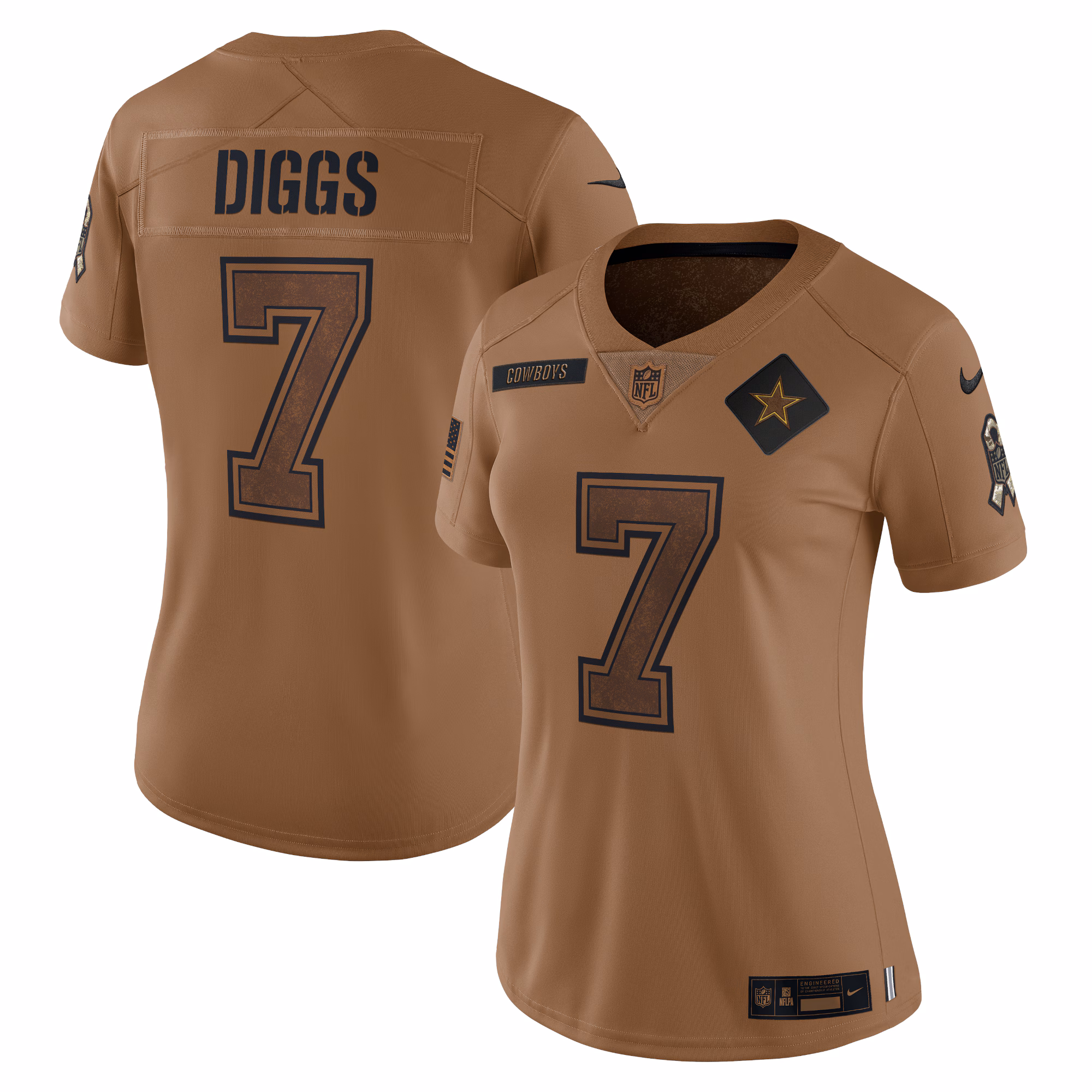 Trevon Diggs Dallas Cowboys Women's 2023 Salute To Service Limited Jersey - Brown
