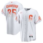 Men's San Francisco Giants Brandon Crawford  White City Connect Replica Player Jersey