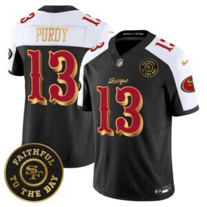 San Francisco 49ers Brock Purdy # 13 SF "Rivalries" Vapor Limited Jersey - Faithful To The Bay Patch - All Stitched