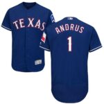 Texas Rangers #1 Elvis Andrus Blue Flexbase Collection Stitched Jersey