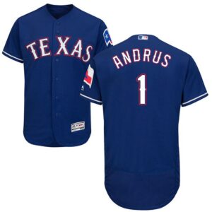 Texas Rangers #1 Elvis Andrus Blue Flexbase Collection Stitched Jersey