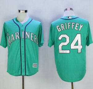 Seattle Mariners #24 Ken Griffey Green New Cool Base 2016 Hall Of Fame Patch Stitched Jersey