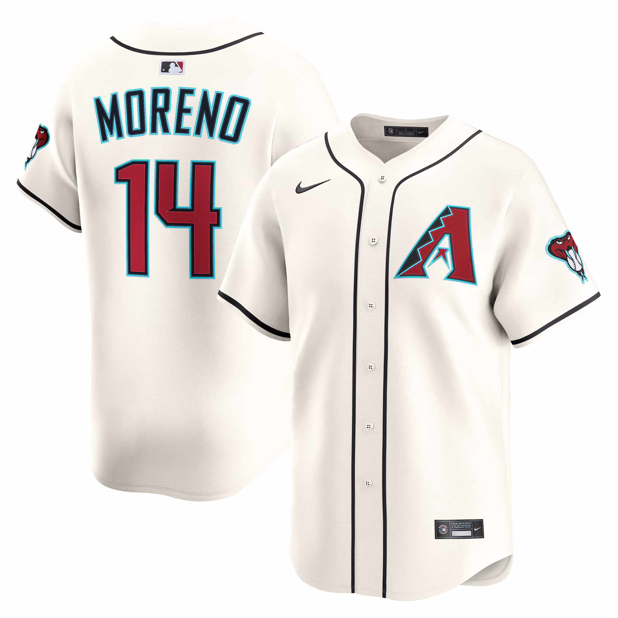 Arizona Diamondbacks Gabriel Moreno #14 Cream Home Limited Player Jersey