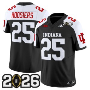 #25 Hoosiers #25 Ndiana Hoosiers IND 2026 CFP Final Patch Vapor Limited Jersey V2 - All Stitched