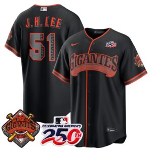 Jung Hoo Lee #51 San Francisco Giants 250th Patch Alternate Replica Jersey - Black