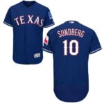 Texas Rangers #10 Jim Sundberg Blue Flexbase Collection Stitched Jersey