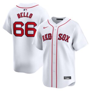 Men's Boston Red Sox Brayan Bello  White Home Limited Player Jersey