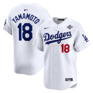 Yoshinobu Yamamoto #18 Los Angeles Dodgers 2025 World Series Home Limited Player Jersey - White