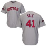 Boston Red Sox #41 Chris Sale Grey New Cool Base 2018 World Series Champions Stitched Jersey