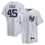 New York Yankees Gerrit Cole #45 White Home Replica Player Name Jersey