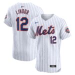 Men's New York Mets Francisco Lindor  White Home Elite Jersey